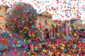 Piazza san Francesco coriandoli di carnevale